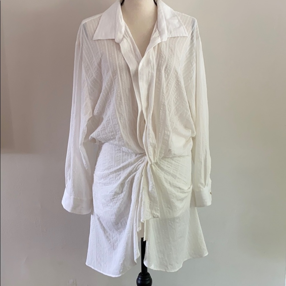 Jacquemus la robe Bahia white mini shirt dress 38M